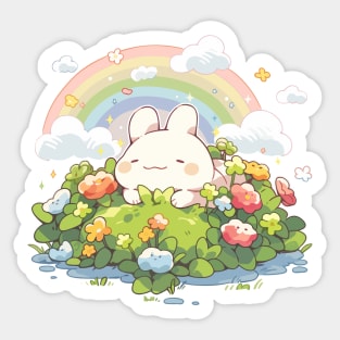 Rainbow Baby Bunny Sticker
